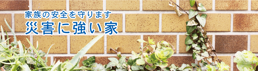 家は人命と財産を守る箱です。もしものときに家族の安全を守るために、災害に強い家づくりをしています。